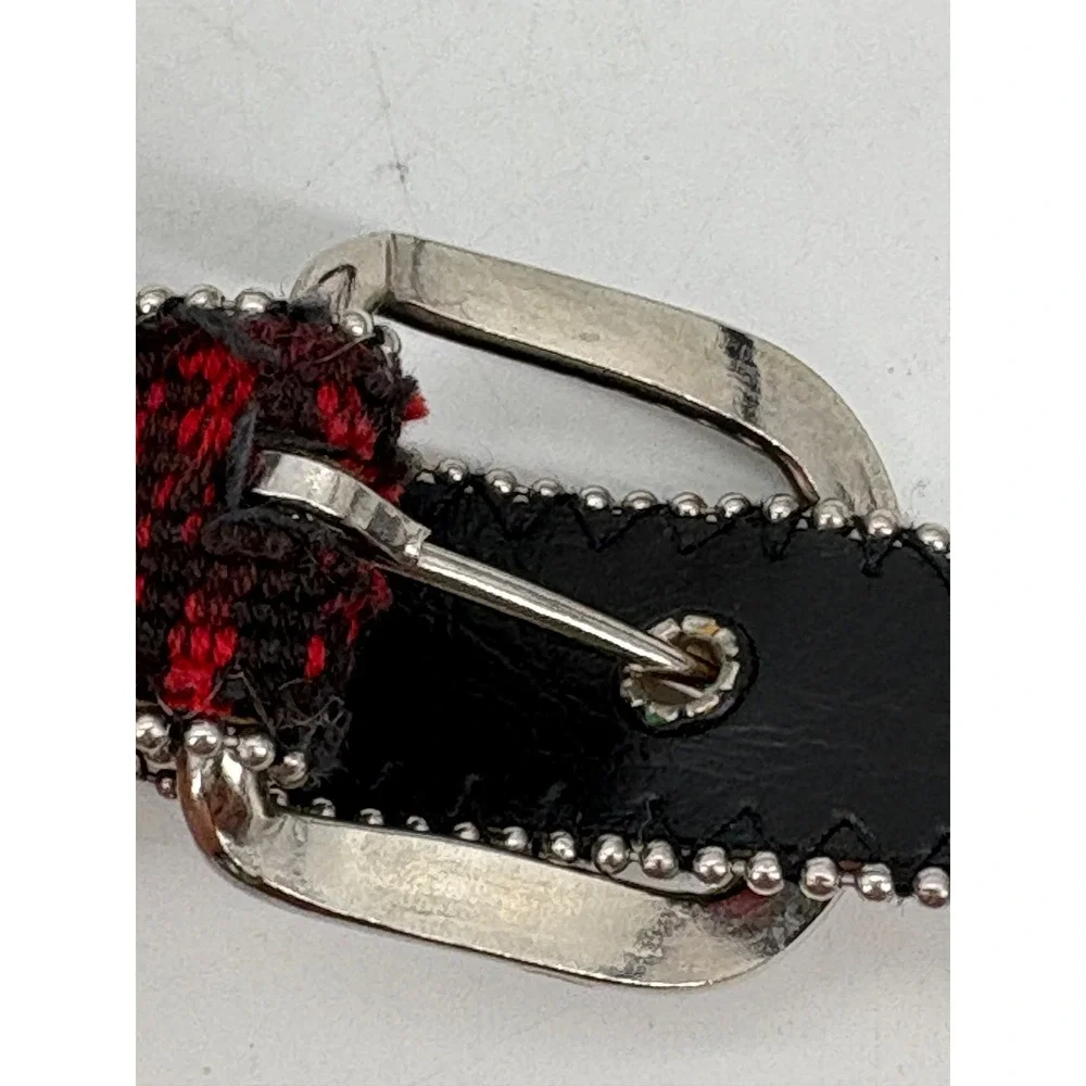 Unbranded Woven Bead Trim Belt Womens Medium Boho Multicolor Made in USA 32